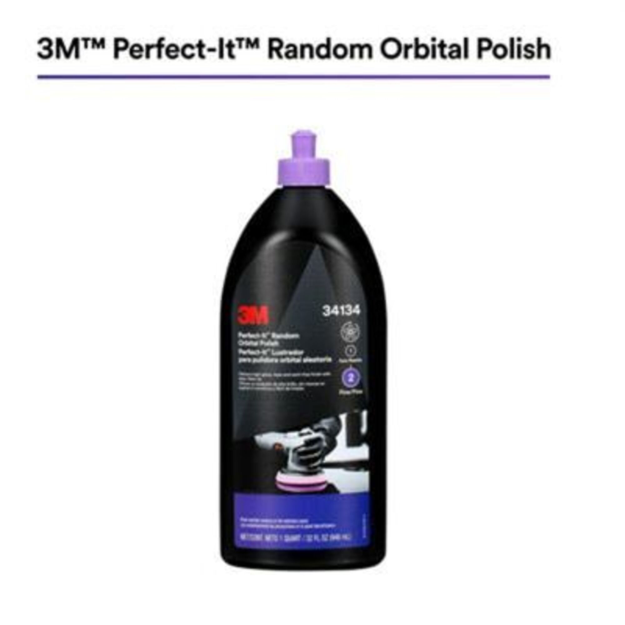 3M Perfect-It Random Orbital Polish — 1 Quart, Fast Cutting Compound, Model# MMM34134